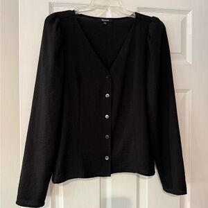Women’s Madewell Textured Black Button-Down Blouse